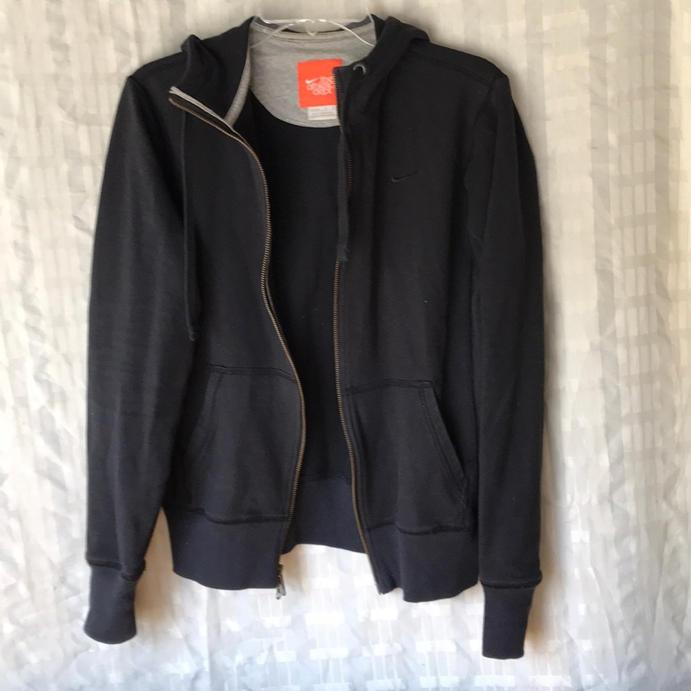 Nike cotton zip up hoodie jacket cardigan Sz 12-14